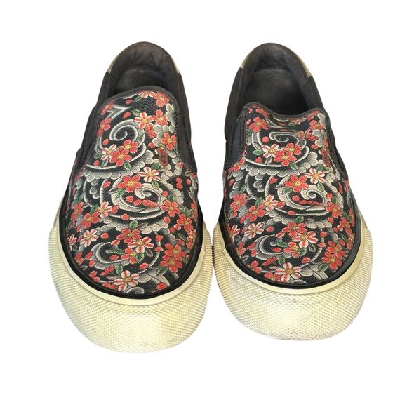 Three Tides Tattoo X Ubiq Slip On Shoes Mens 11 Sakura Fubuki Mutsuo Street RARE - Picture 3 of 14